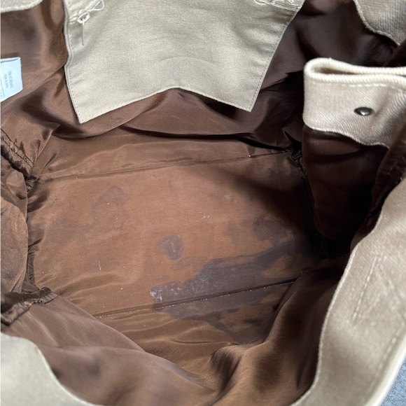 Restoration Hardware Large Heavy Duty Canvas Tote Bag with Leather Handles - Picture 6 of 16